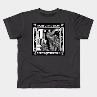 I is For Iguana - Black Outlined Version Kids T-Shirt